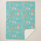 Couverture Sherpa Sous le Motif d'aquarelle de mer (Devant)