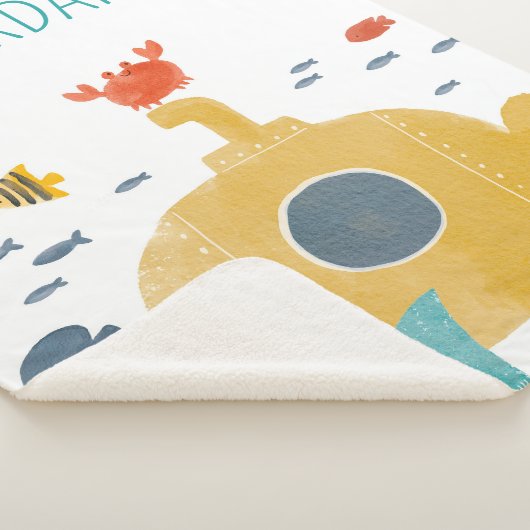 Couverture Sherpa Sous-marin à doodle mignon | Explorer (3/4)