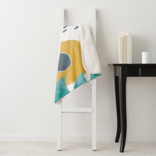 Couverture Sherpa Sous-marin à doodle mignon | Explorer (En situation)