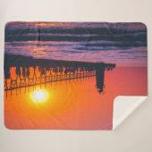 Couverture Sherpa South Haven, MI Phare Sherpa Blanket  (Devant (Horizontal))