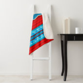 Couverture Sherpa Southwest River Canyon Rouge et Turquoise (En situation)