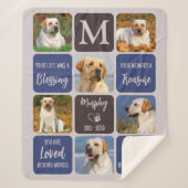 Couverture Sherpa Souvenir commémoratif du chien de compagnie Couleu (Devant)