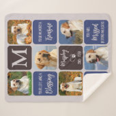 Couverture Sherpa Souvenir commémoratif du chien de compagnie Couleu (Devant (Horizontal))