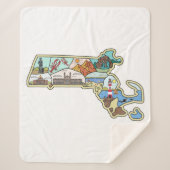 Couverture Sherpa Souvenir de Boston Cape Cod Salem (Devant)