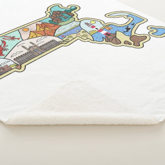 Couverture Sherpa Souvenir de Boston Cape Cod Salem (3/4)
