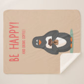 Couverture Sherpa Soyez café heureux et de boissons (Devant (Horizontal))