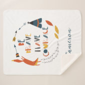 Couverture Sherpa Soyez courageux Ayez Courage Fox (Devant (Horizontal))