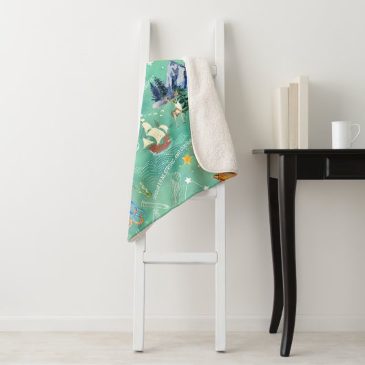 Couverture Sherpa Soyez fort et courageux - Imprimer Motif sans fail (En situation)