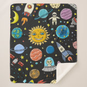 Couverture Sherpa Space Background. Planets of the solar system. Roc (Devant)