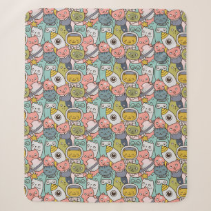 Couverture Sherpa Space Cats Sherpa Blanket