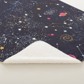 Couverture Sherpa Space Galaxy constellation sans couture motif (3/4)