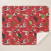 Couverture Sherpa Spaniel de Christmas (Devant (Horizontal))