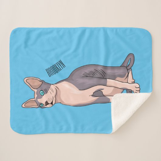 Couverture Sherpa Sphynx cat (Devant (Horizontal))