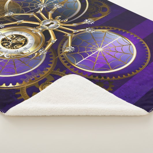 Couverture Sherpa Spider Steampunk sur Arrière - plan pourpre (3/4)