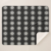 Couverture Sherpa Spirale Noire Et Blanche (Devant (Horizontal))
