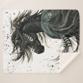 Couverture Sherpa Spirit Horse par Bihrle (Devant (Horizontal))