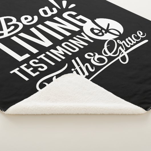 Couverture Sherpa Spiritual Living Testimony Faith and Grace Quote (3/4)