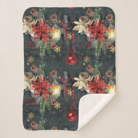 Couverture Sherpa Splendor de Noël (Devant)