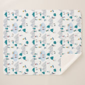 Couverture Sherpa Sports d'hiver Vacances Motif (Devant (Horizontal))