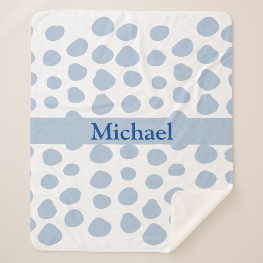 COUVERTURE SHERPA SPOTS BLEUS SHERPA BLANKET (Devant)