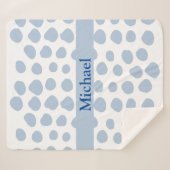 COUVERTURE SHERPA SPOTS BLEUS SHERPA BLANKET (Devant (Horizontal))