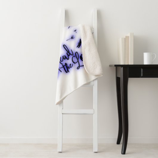 Couverture Sherpa Spread The Love Dandelions and Dragonflies (En situation)