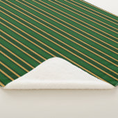 Couverture Sherpa Springbok vert et or bonbons rayures (3/4)