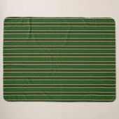 Couverture Sherpa Springbok vert et or bonbons rayures (Devant (Horizontal))