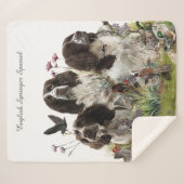 Couverture Sherpa Springer Spaniel Anglais ,Art (Devant (Horizontal))