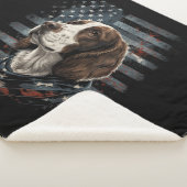 Couverture Sherpa Springer Spaniel Chien Drapeau Américain (3/4)