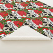 Couverture Sherpa Squelette Cool Festif AF à Santa Hat (3/4)
