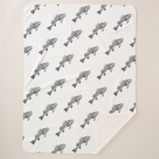 Couverture Sherpa Squelette de poisson