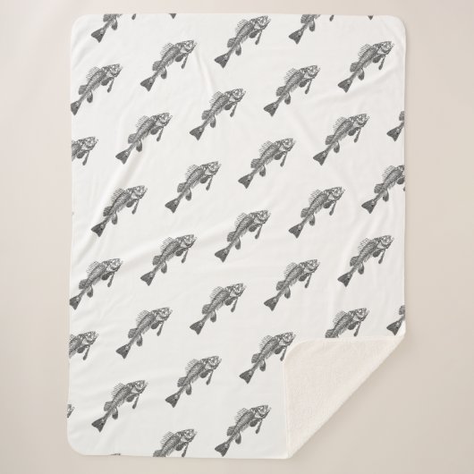 Couverture Sherpa Squelette de poisson (Devant)