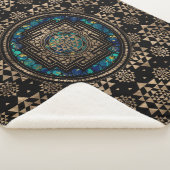 Couverture Sherpa Sri Yantra/marbre et or de Sri Chakra (3/4)