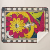 Couverture Sherpa St. Adolf-Trone, Fleur Visage | Adolf Wö lfli | (Devant (Horizontal))