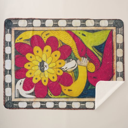 Couverture Sherpa St. Adolf-Trone, Fleur Visage | Adolf Wö lfli | (Devant (Horizontal))