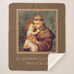 Couverture Sherpa St Anthony de Padoue avec le bébé Jésus