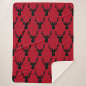 Couverture Sherpa Stag Deer Head (Devant)