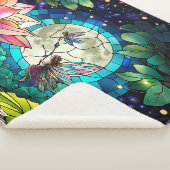 Couverture Sherpa Stained Glass Little Fairy With Dragonfly (3/4)