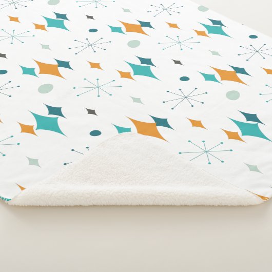 Couverture Sherpa Starburst Motif moderne du milieu du siècle (3/4)