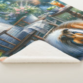 Couverture Sherpa Starlit Garden Porch Sheltie Dream (3/4)