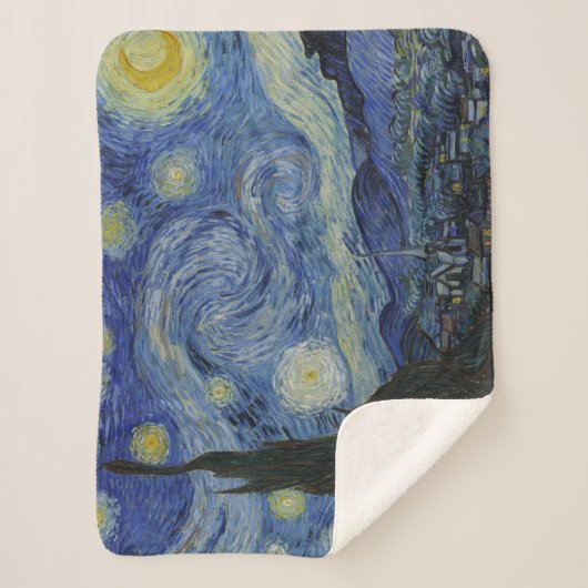 Couverture Sherpa Starry Night Vincent van Gogh Art Peinture (Devant)
