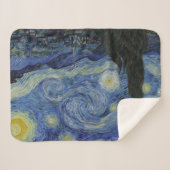 Couverture Sherpa Starry Night Vincent van Gogh Art Peinture (Devant (Horizontal))