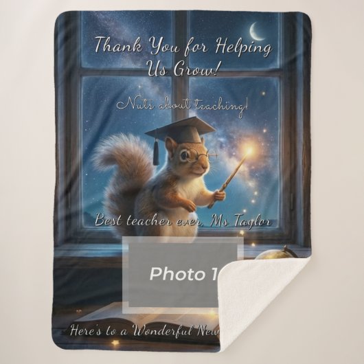 Couverture Sherpa Starry Squirrel Teacher Appreciation Blanket (Devant)