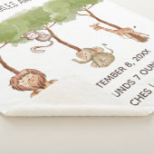 Couverture Sherpa Statistiques de naissance Forêt Jungle Safari Anim (3/4)