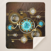 Couverture Sherpa Steampunk Rusty Background (Devant)