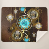 Couverture Sherpa Steampunk Rusty Background (Devant (Horizontal))