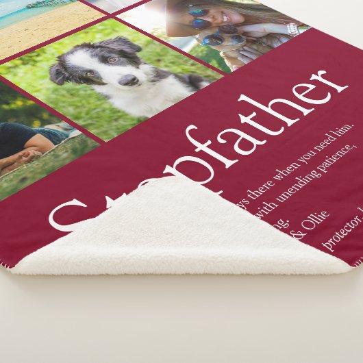 Couverture Sherpa Stepfather Stepdad Fun Modern Photo Collage (3/4)