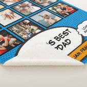 Couverture Sherpa Stepfather Stepdad Photo Collage Fun Blue (3/4)