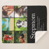 Couverture Sherpa Stepmaman Bonus Maman Définition Collage Photo (Devant (Horizontal))